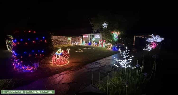 Christmas Light display at 27 Castle Circuit, Westleigh