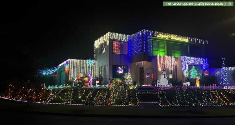 Christmas Light display at 6 Drovers Court, Vermont South