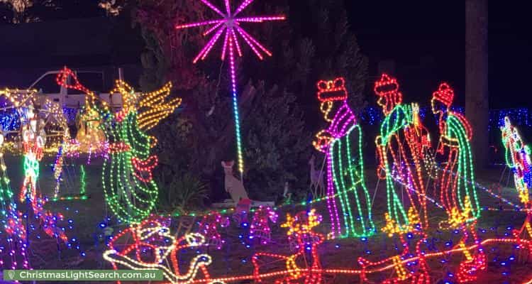Christmas Light display at 2 Cook Place, Lesmurdie