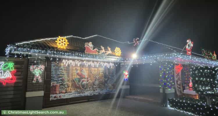 Christmas Light display at 13 Carissa Drive, Botanic Ridge