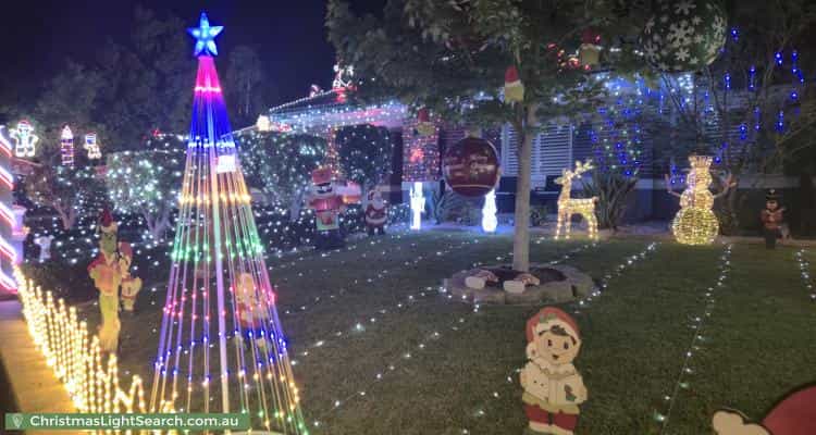 Christmas Light display at 13 Carissa Drive, Botanic Ridge