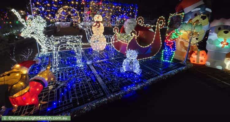 Christmas Light display at 5 Springbank Close, Darlington