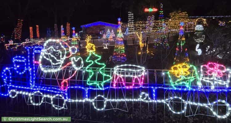 Christmas Light display at 5 Springbank Close, Darlington