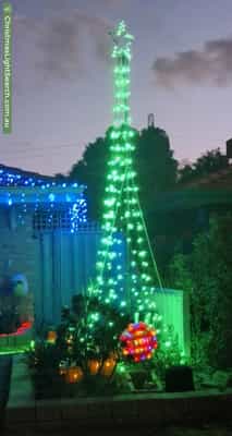 Christmas Light display at 25 Mammoth Court, Ballajura