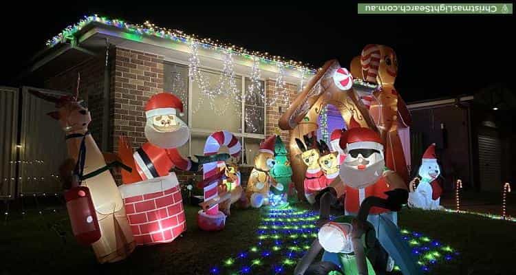 Christmas Light display at 73 Hindmarsh Street, Cranebrook