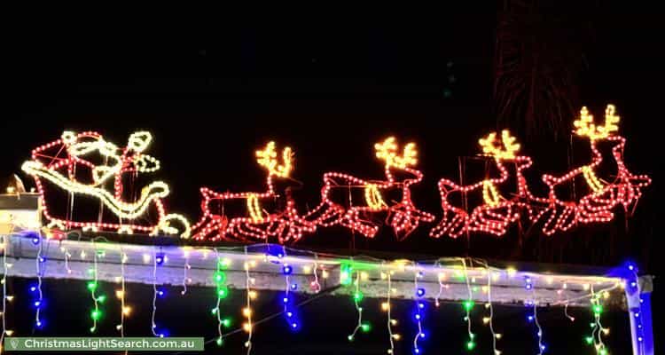 Christmas Light display at 14 Willow Court, Fulham Gardens