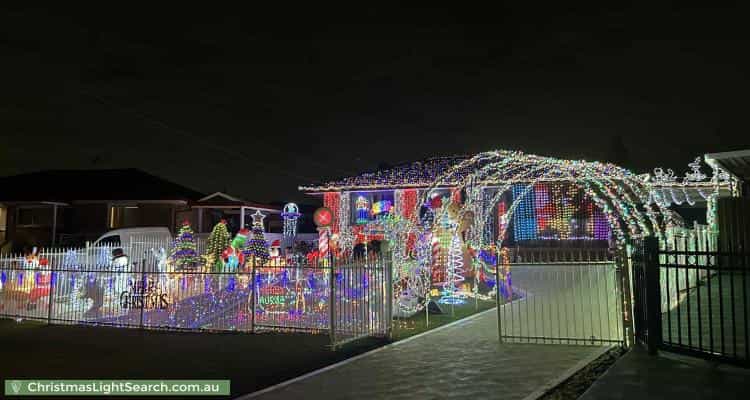 Christmas Light display at  Welwyn Road, Canley Heights