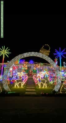 Christmas Light display at 50 Tiparra Avenue, Park Holme