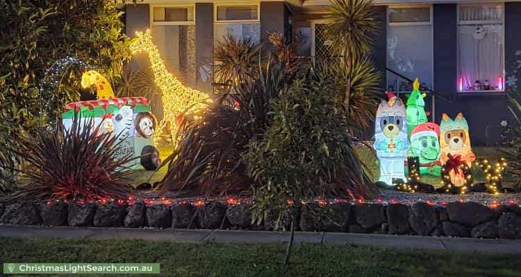Christmas Light display at  Chapel Street, Glen Waverley