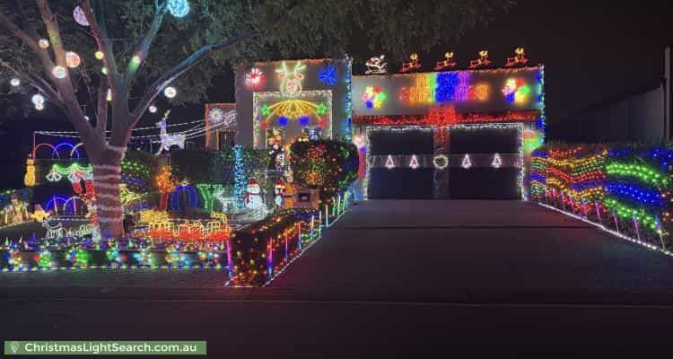 Christmas Light display at 64 Rollston Street, Amaroo