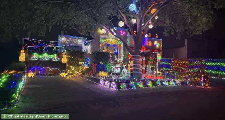 Christmas Light display at 64 Rollston Street, Amaroo