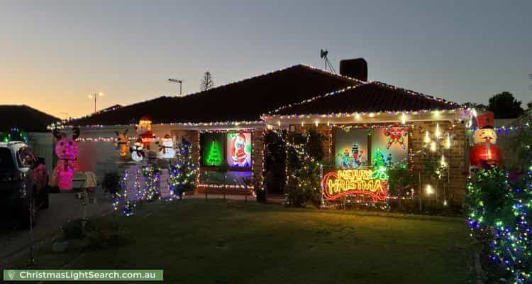 Christmas Light display at 23 Pendleton Crescent, Butler