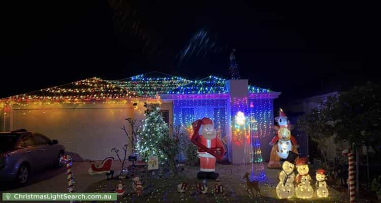 Christmas Light display at 10 Oldfield Chase, Brabham