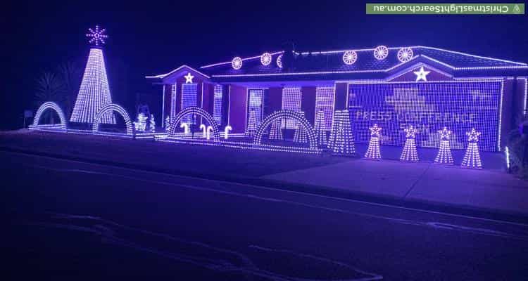 Christmas Light display at 14 Melrome Court, Kurunjang