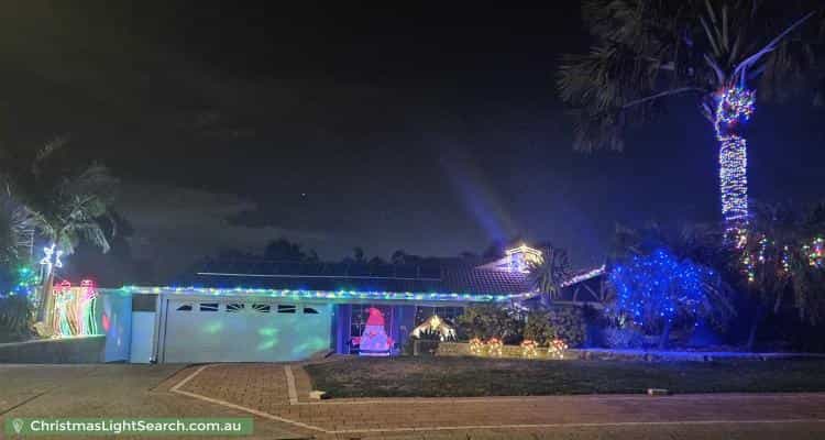 Christmas Light display at 16 Fleetwood Circuit, Woodvale