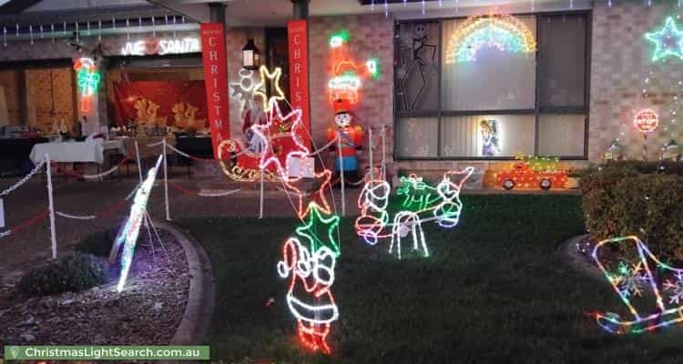 Christmas Light display at 17 Delma View, Gungahlin