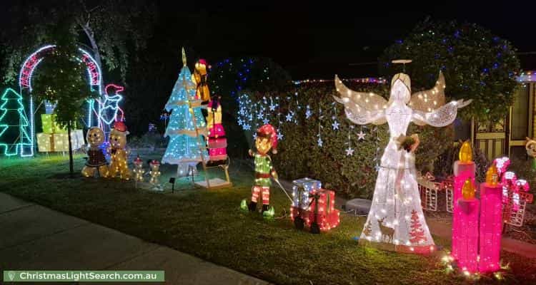 Christmas Light display at 2 Joseph Way, Woodcroft