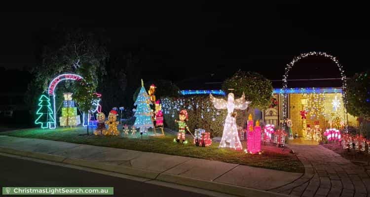 Christmas Light display at 2 Joseph Way, Woodcroft