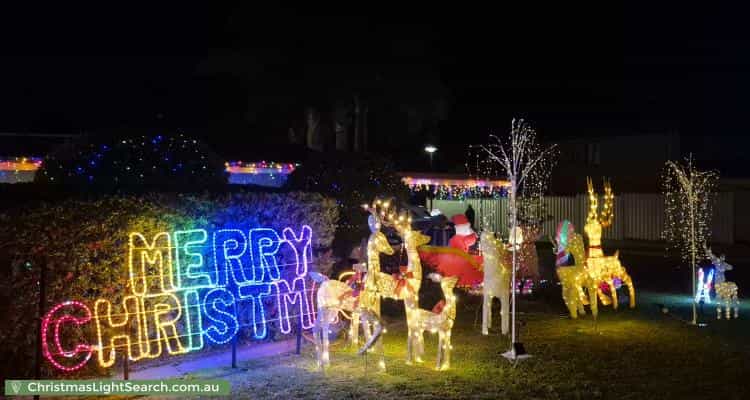 Christmas Light display at 2 Joseph Way, Woodcroft
