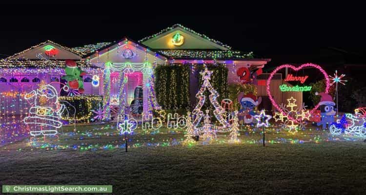 Christmas Light display at 60 Kiber Drive, Glenmore Park