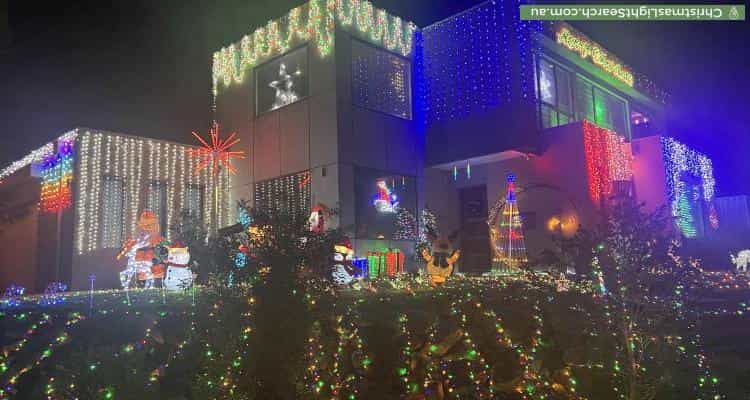 Christmas Light display at 6 Drovers Court, Vermont South