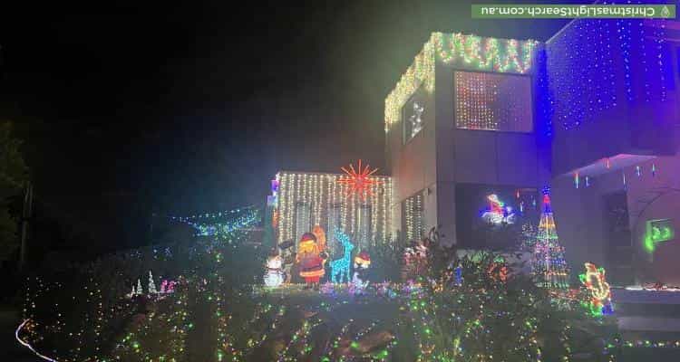 Christmas Light display at 6 Drovers Court, Vermont South