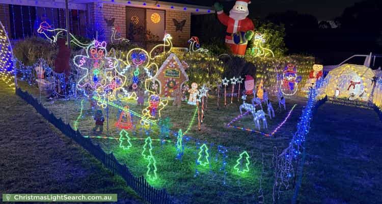 Christmas Light display at 2 Cook Place, Lesmurdie