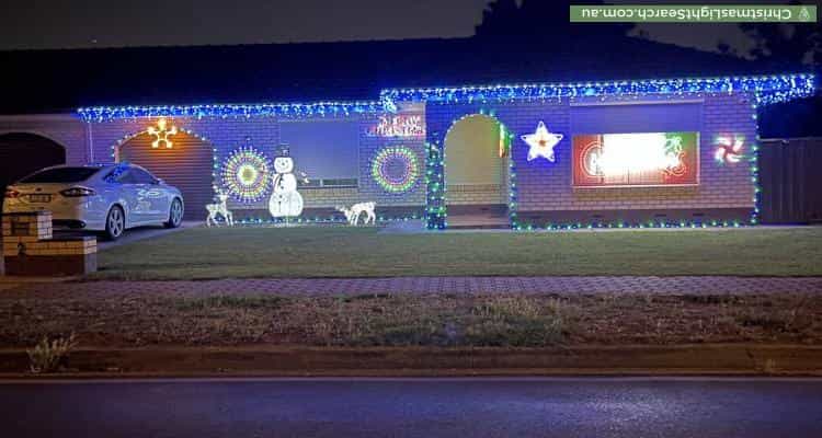 Christmas Light display at 21 Barnstaple Road, Salisbury
