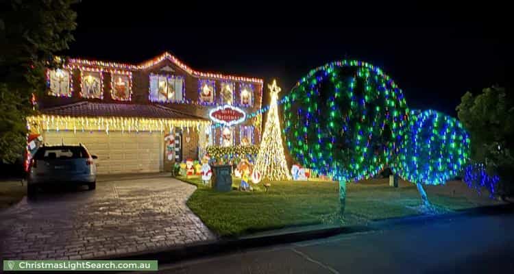 Christmas Light display at 13 Silverbirch Avenue, Mardi