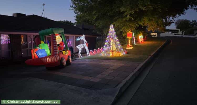 Christmas Light display at  Hudson Lowe Drive, Greenwith