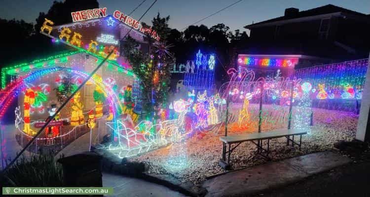 Christmas Light display at 36 Orion Street, Vermont