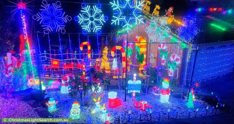 Christmas Light display at 36 Orion Street, Vermont
