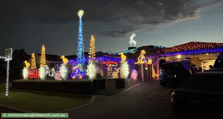 Christmas Light display at 6 Tahoe Close, Thornlie