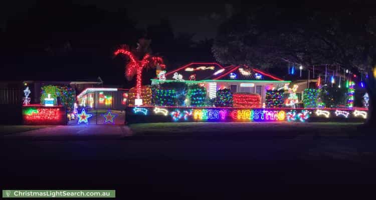 Christmas Light display at 5 Hampshire Crescent, Valley View