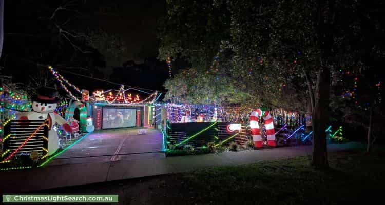 Christmas Light display at 389 Glenfern Road, Upwey
