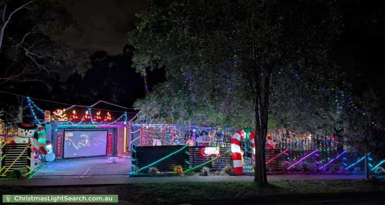 Christmas Light display at 389 Glenfern Road, Upwey