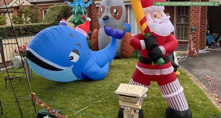 Christmas Light display at 15 John Fisher Drive, Berwick