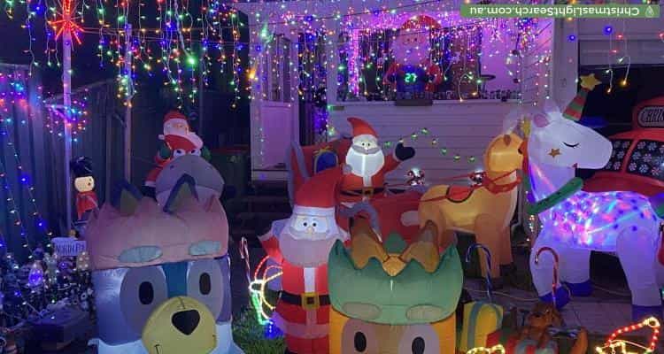 Christmas Light display at  Stevens Street, Southport