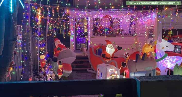 Christmas Light display at  Stevens Street, Southport
