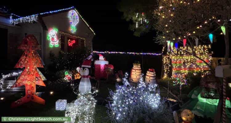 Christmas Light display at 42 Hodder Street, Brighton East