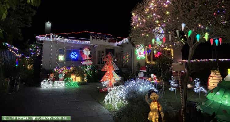 Christmas Light display at 42 Hodder Street, Brighton East
