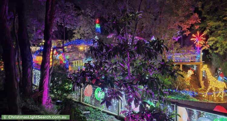 Christmas Light display at 815 Clayton Road, Boya