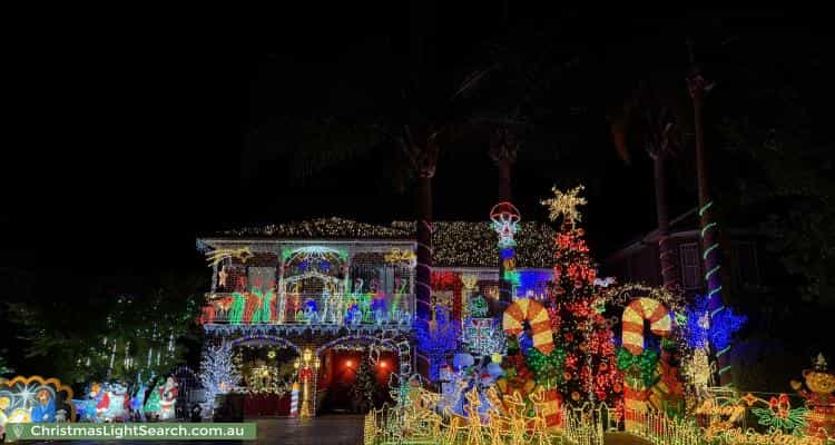 Christmas Light display at 4 Nalong Street, Saint Clair