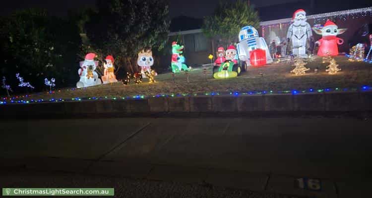 Christmas Light display at 16 Comet Street, Dudley Park