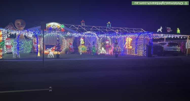 Christmas Light display at 12 Unaipon Avenue, Ngunnawal