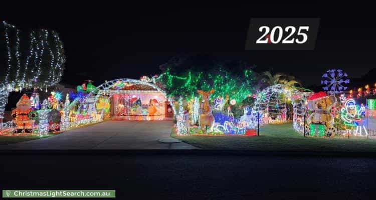 Christmas Light display at 9 Palmer Crescent, High Wycombe