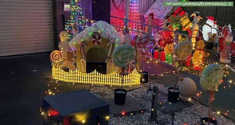 Christmas Light display at  Coleridge Way, South Morang