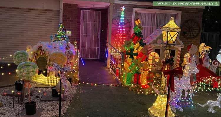 Christmas Light display at  Coleridge Way, South Morang