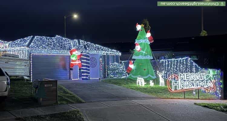 Christmas Light display at 19 Trask Rise, Bacchus Marsh