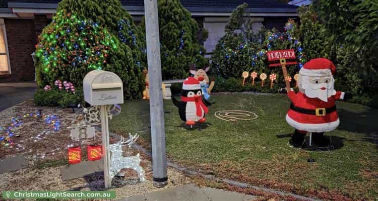 Christmas Light display at 8 Dorita Court, Woodcroft